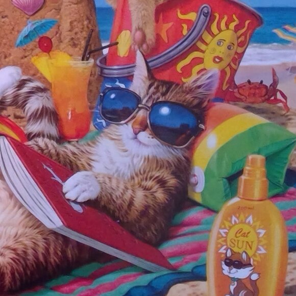 Cats in the Sunshine Puzzle 😸🌞🌊 - Picture 3 of 4